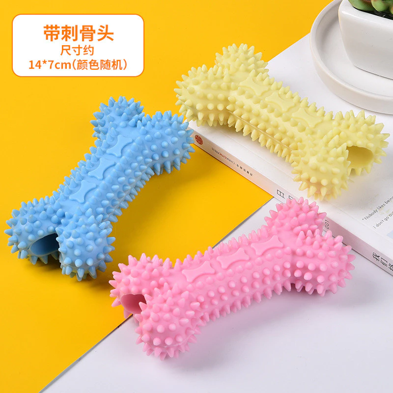 XƯƠNG GẶM CAO SU CHO CHÓ GẶM SẠCH RĂNG MÀU NGẪU NHIÊN - Ảnh 9