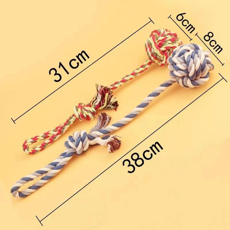 Dây bông bện xương cho Chó Con mọc Răng nhai,Đồ Chơi nhai gặm - Ảnh 9