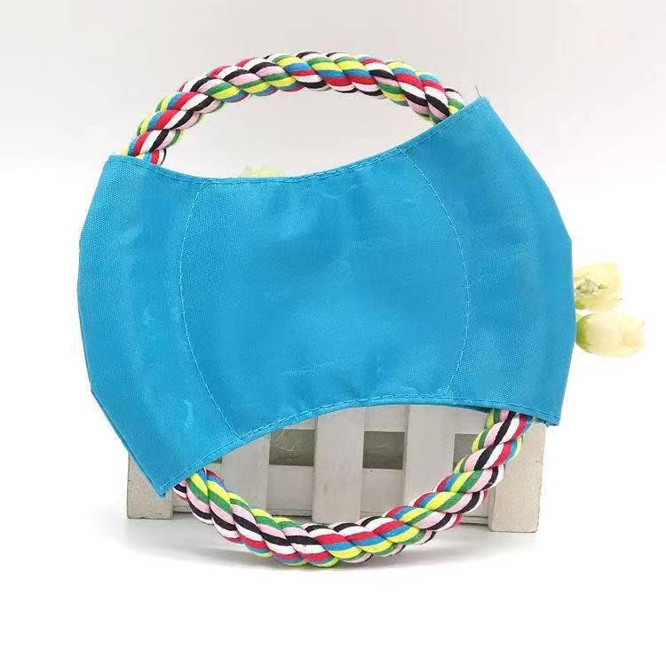 Đồ chơi - Đĩa bay huấn luyện vải quấn dây thừng cho chó mèo - Ảnh 3