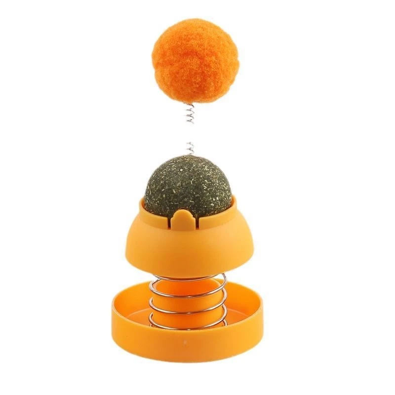 Viên Catnip cỏ mèo bạc hà gắn tường dạng xoay thư giản tiêu búi lông giảm stress cho mèo - Ảnh 5