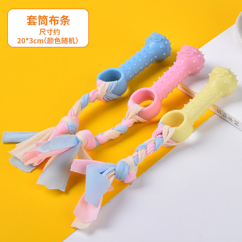 XƯƠNG GẶM CAO SU CHO CHÓ GẶM SẠCH RĂNG MÀU NGẪU NHIÊN - Ảnh 8