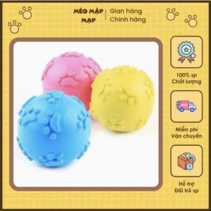 Bóng Cao Su Đồ Chơi Cho Chó Mèo Hình Dấu Chân Chó