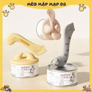Alternative view of THÌA VÀ NẮP ĐẬY HỘP PATE CAO CẤP CHÓ MÈO SILICON