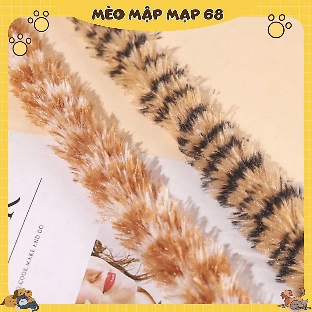 Đồ chơi cho mèo Lông vũ Duster trêu chọc Mèo Dính Dây gai dầu tự nhiên Cực gỗ có chuông Mèo Răng hàm Stick - Ảnh 5