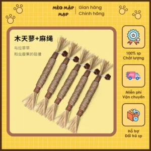 Đồ chơi cho mèo, thanh gỗ thảo mộc giúp mèo thư gián, làm sạch răng miệng