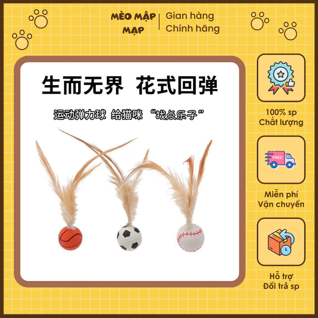 Bóng Đá Đàn Hồi, Gậy Mèo, Bóng Đồ Chơi Mèo, Đồ Chơi Cho Thú Cưng, Đồ Chơi Hình Cầu