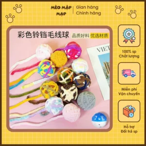 Quả Bóng Len Chuông Phát Ra Âm Thanh - Đồ chơi cho mèo