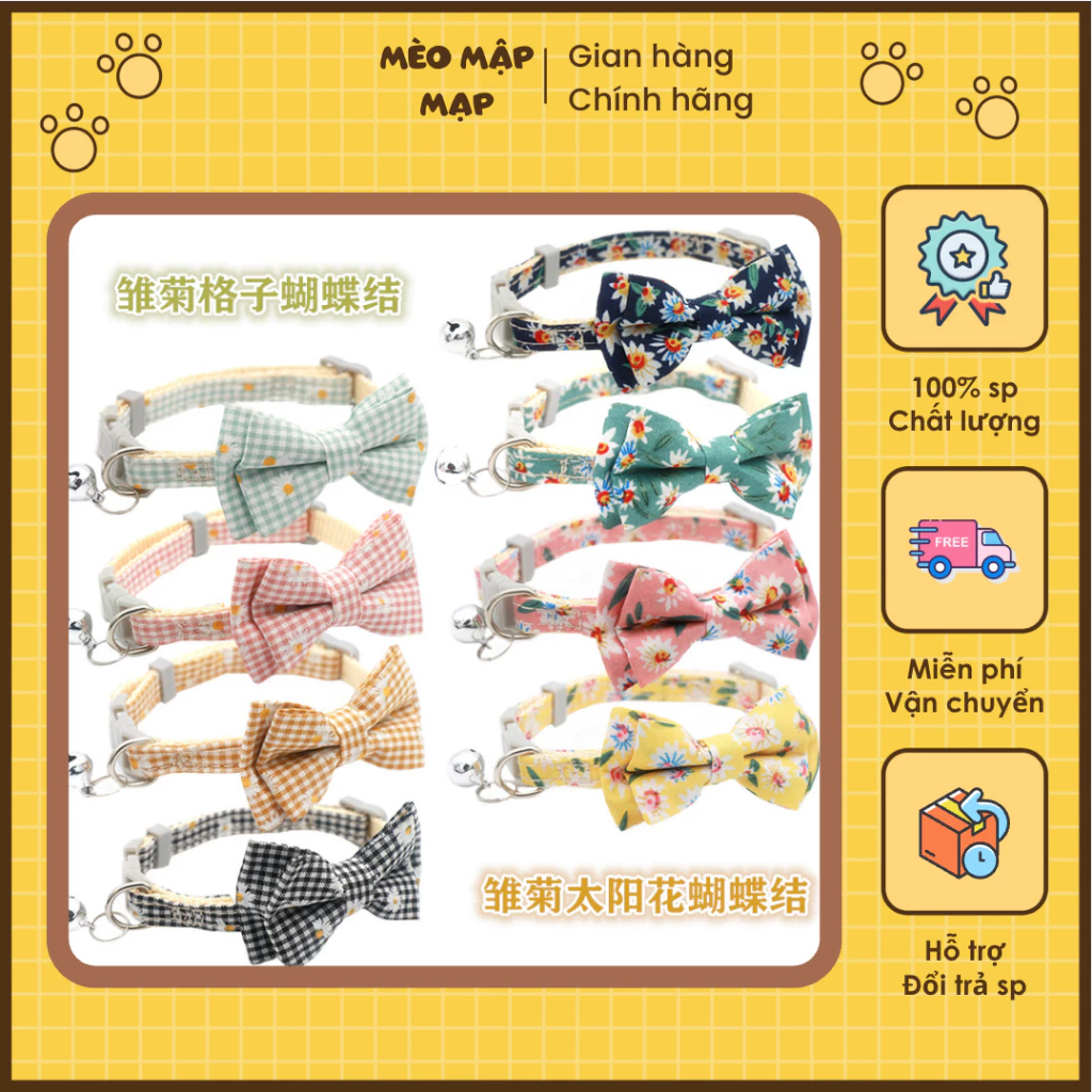 VÒNG CỔ CHUÔNG NƠ HỌA TIẾT PHONG CÁCH HÀN QUỐC