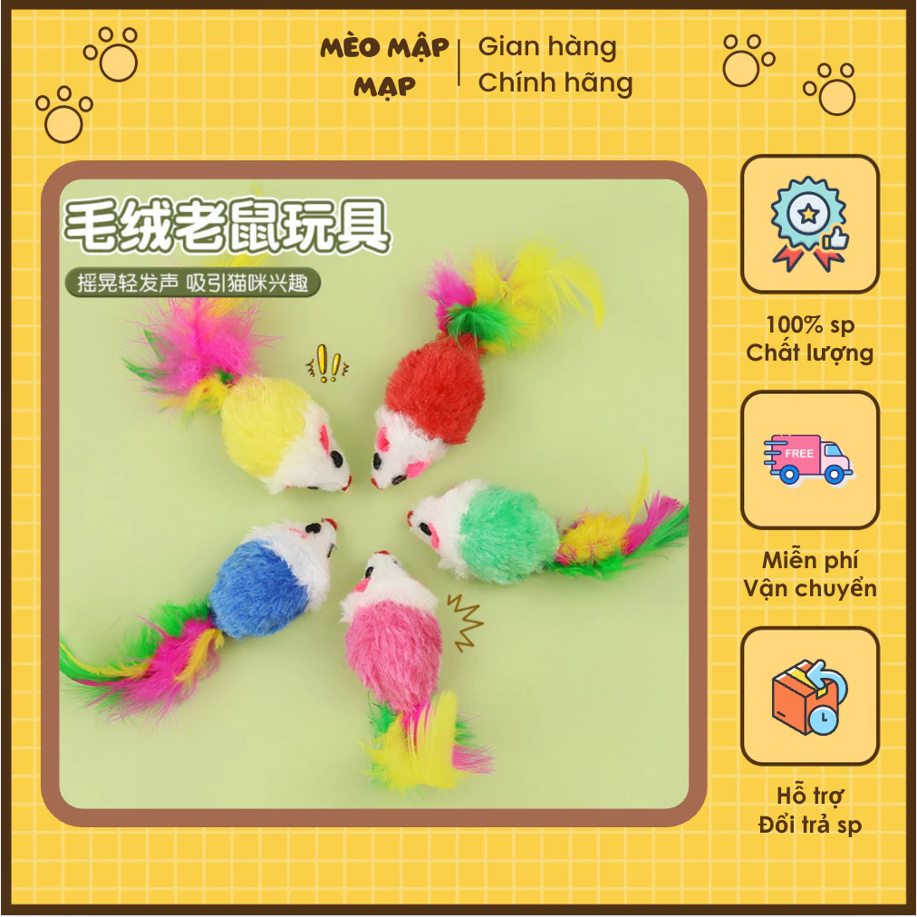Con chuột giả, đồ chơi cho mèo đuổi bắt