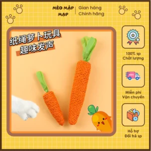 Đồ chơi gặm cắn cho mèo hình củ cà rốt