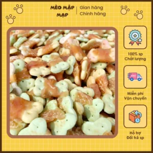 Snack bánh thưởng 50GRAM cho chó - Dạng bánh quy cuộn thịt gà , phần thưởng huấn luyện chó