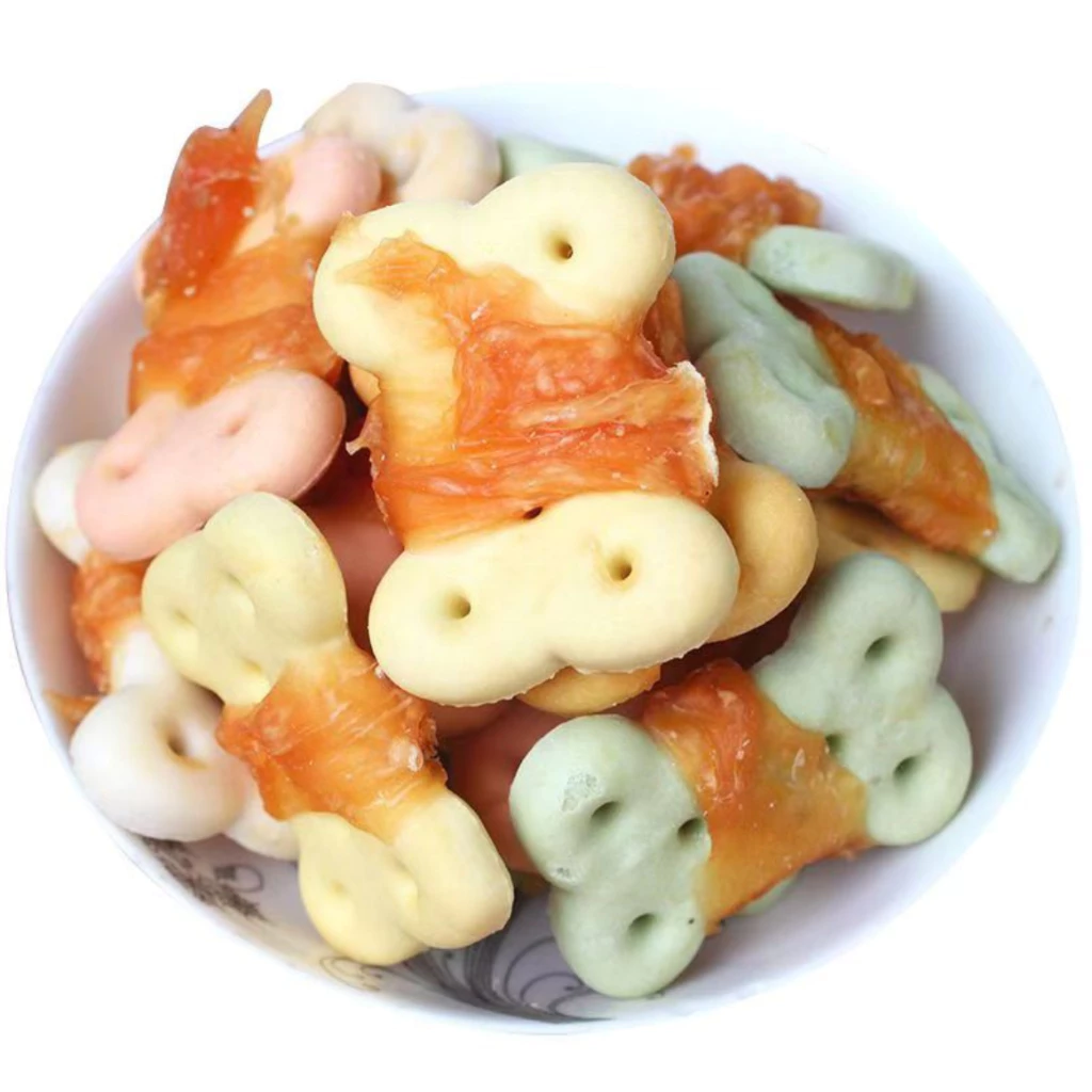 Snack bánh thưởng 50GRAM cho chó - Dạng bánh quy cuộn thịt gà , phần thưởng huấn luyện chó - Ảnh 3