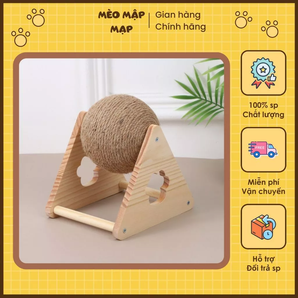 Cào Móng Mèo,Bóng Mài Đồ Chơi Dành Cho Thú Cưng Giúp Cào Sạch Và Bớt Hao Mòn Chống Trầy Xuớc