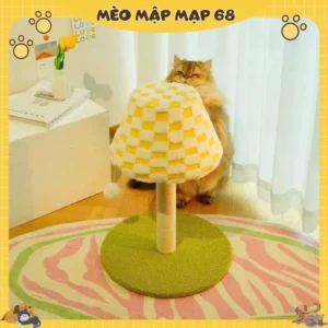 Alternative view of Cây Cào Móng Cho Mèo Hình Cây Đèn Ngủ Caro Ngộ Nghĩnh - Cat Tree Đồ Chơi Gãi Móng Thú Cưng Decor Mèo Mập Mạp