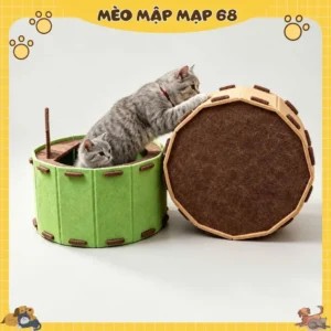 Alternative view of Nhà Ngủ Cho Mèo Bằng Dạ Nỉ Hình Trụ Giếng Nước - Ổ Nằm Cho Thú Cưng Lắp Ghép Đa Năng