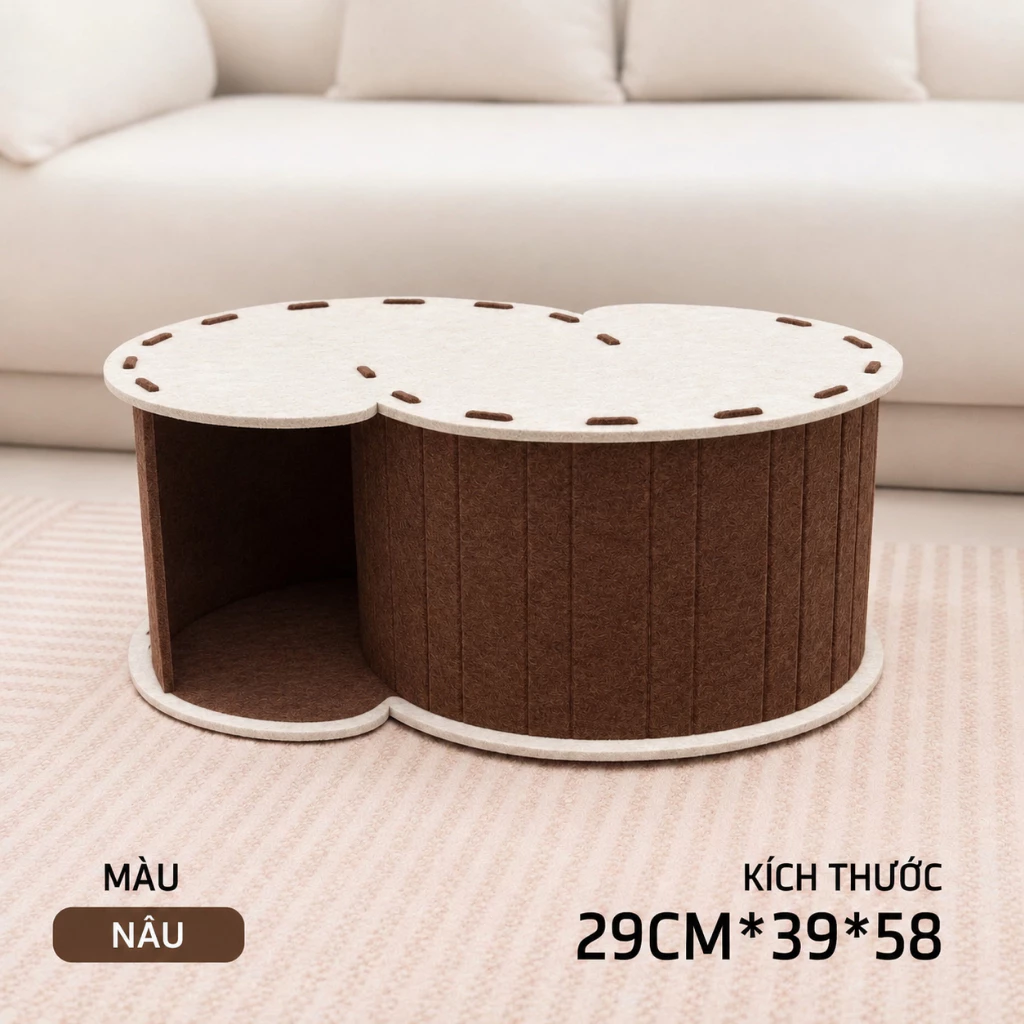 Đồ Chơi Đường Hầm Cho Mèo Hình Chữ S Bằng Dạ Nỉ Cao Cấp - Nhà Cây Ổ Nằm Cho Mèo Vừa Bò Trườn Vừa Nằm Nghỉ - Ảnh 6