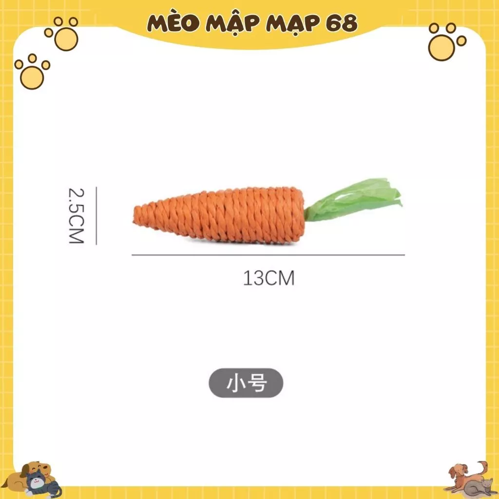 Đồ chơi gặm cắn cho mèo hình củ cà rốt - Ảnh 5
