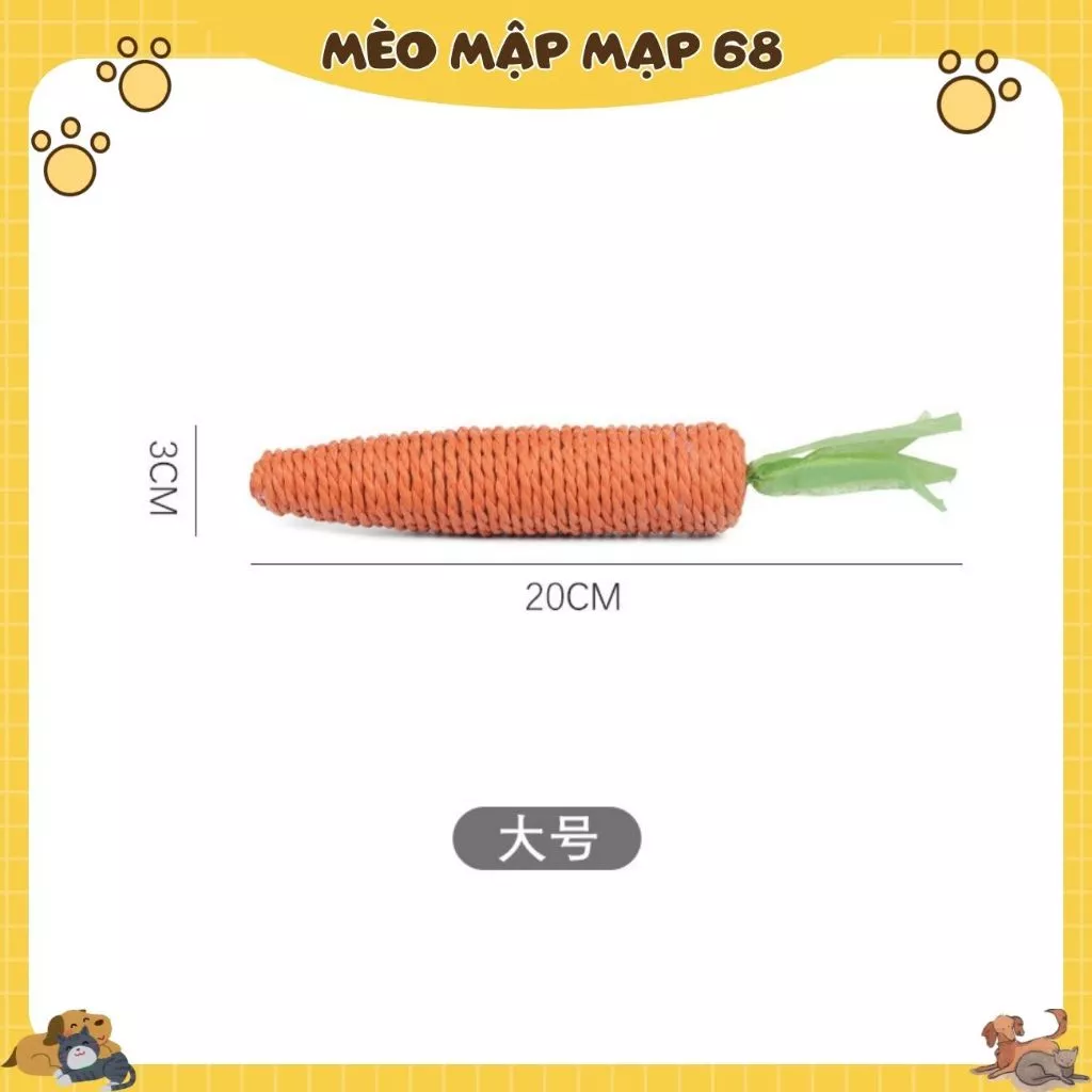 Đồ chơi gặm cắn cho mèo hình củ cà rốt - Ảnh 6