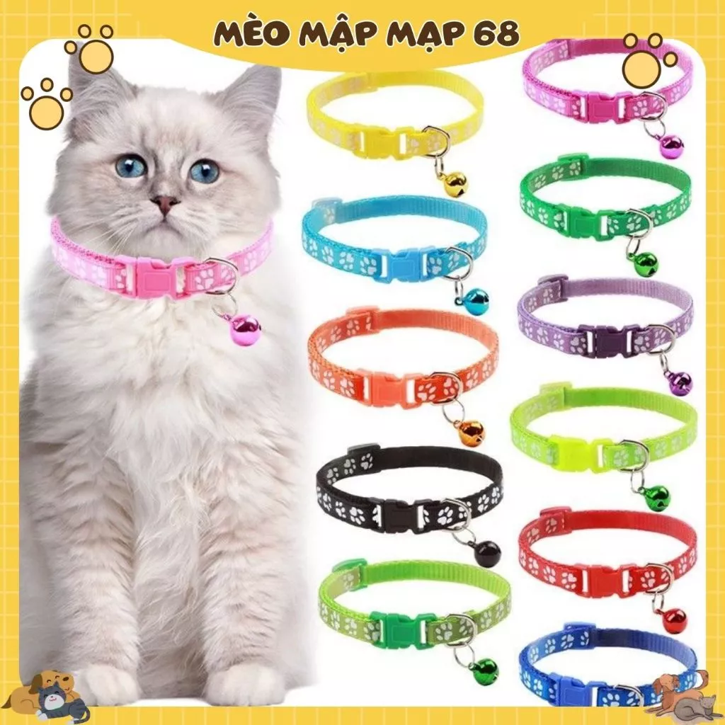 VÒNG CỔ 1 CHUÔNG ĐEO CỔ CHO CHÓ MÈO SIÊU DỄ THƯƠNG CHO CHÓ MÈO NHỎ - Ảnh 2