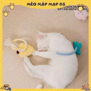 Alternative view of Đồ chơi dây thừng thú cưng chống ngứa răng cho chó mèo dây thừng đồ chơi cho mèo vờn con mồi có kèm cỏ mèo