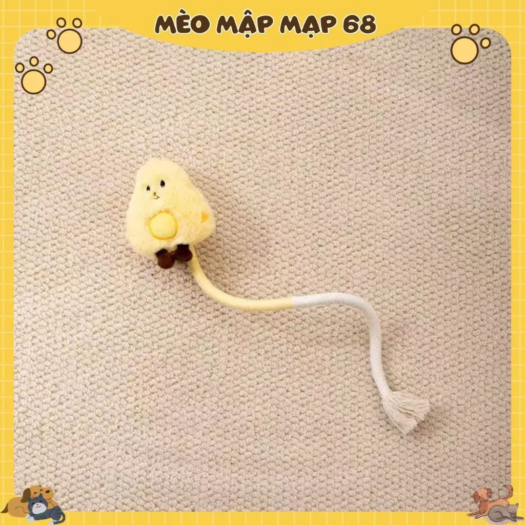 Đồ chơi dây thừng thú cưng chống ngứa răng cho chó mèo dây thừng đồ chơi cho mèo vờn con mồi có kèm cỏ mèo - Ảnh 6