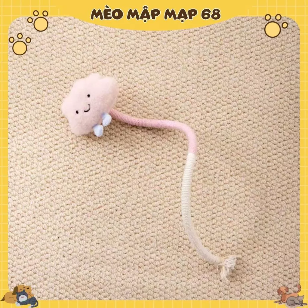 Đồ chơi dây thừng thú cưng chống ngứa răng cho chó mèo dây thừng đồ chơi cho mèo vờn con mồi có kèm cỏ mèo - Ảnh 7