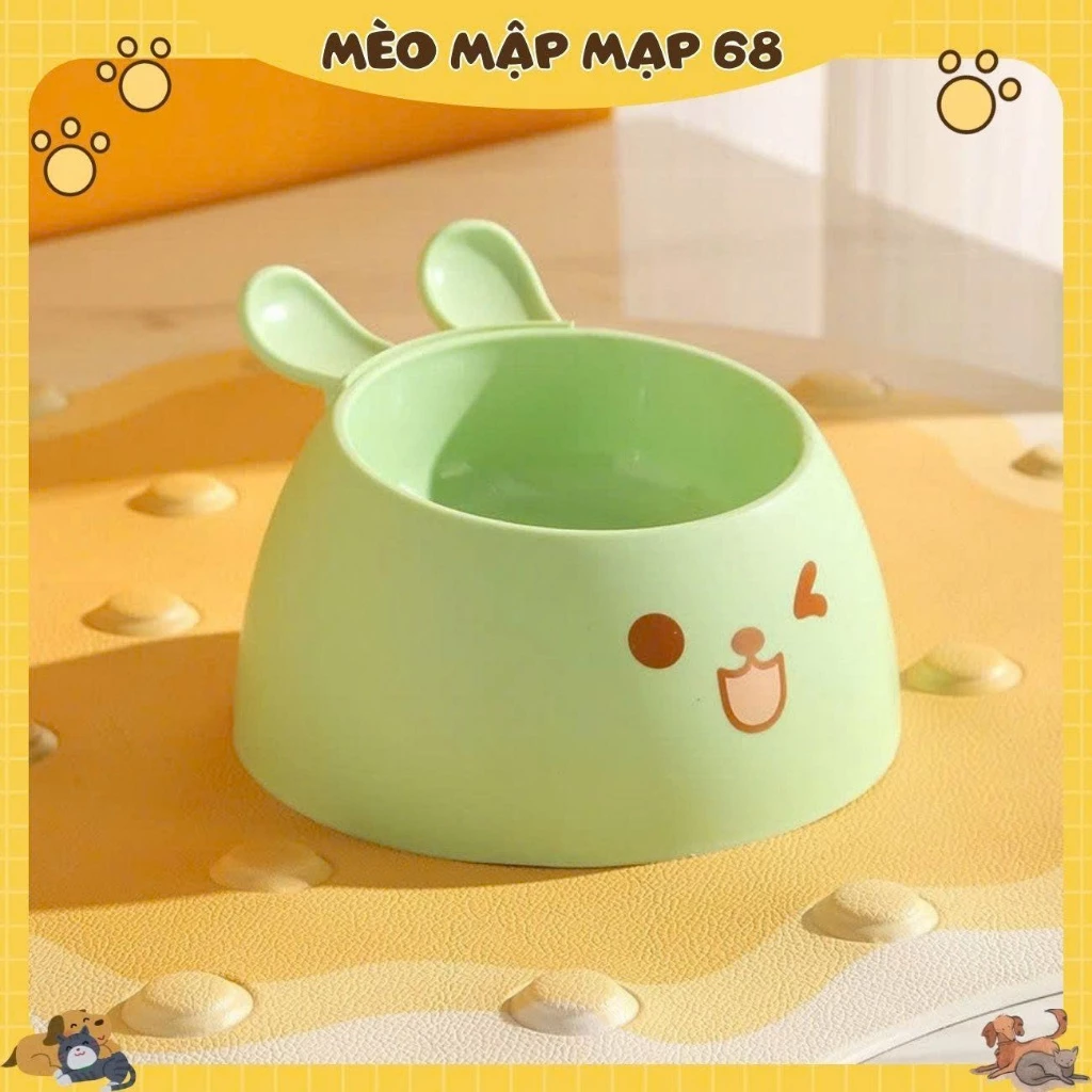 Bát/Chén Ăn Chống Gù Hình Tai Thỏ Cho Chó Mèo Ruột Inox Có Thể Tháo Rời Chống Trượt, An Toàn, Dễ Chùi Rửa - Ảnh 7