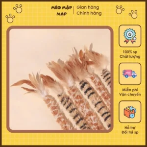 Đồ chơi cho mèo Lông vũ Duster trêu chọc Mèo Dính Dây gai dầu tự nhiên Cực gỗ có chuông Mèo Răng hàm Stick