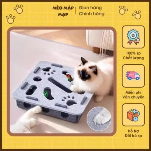 Đồ chơi tương tác cho Thú cưng, Chó/Mèo kèm 2 bóng có chuông đồ chơi