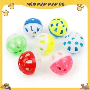 Alternative view of Đồ Chơi Bóng Chuông Nhựa Nhiều Màu Cho Mèo - Bóng Lăn Kích Thích Vận Động Mèo Mập Mạp