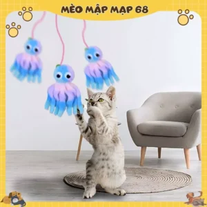 Alternative view of Đồ Chơi Bạch Tuộc Len Cho Mèo – Tăng Tương Tác & Giải Trí Hiệu Quả 🐾