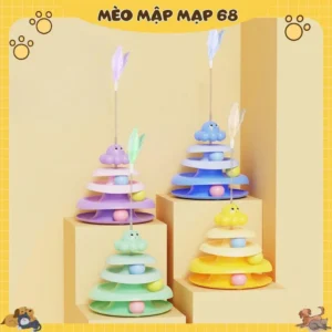 Alternative view of Tháp banh 3 tầng đồ chơi cho mèo đồ chơi vận động cho mèo
