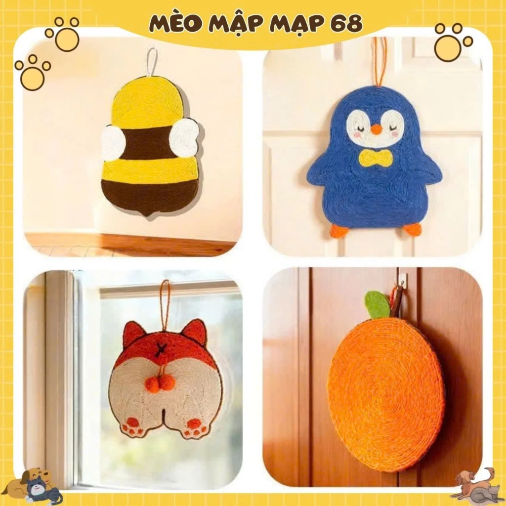 Bàn cào móng treo tường cho mèo dễ thương - Ảnh 2